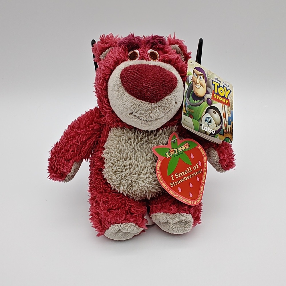 Disney Pixar Lotso Bear Plush Toy Story 3 Strawberry Scented Pink w/ Tag